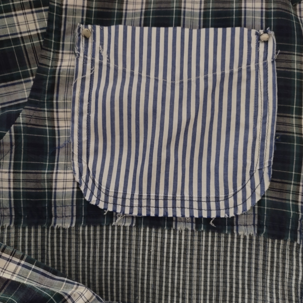Upcycled Grunge Plaid Shirt - Picture 9 of 11